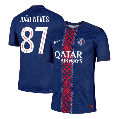 JOÃO NEVES #87 Men's PSG 2025/26 Player Version Home Soccer Jersey - Slim Fit product view 1
