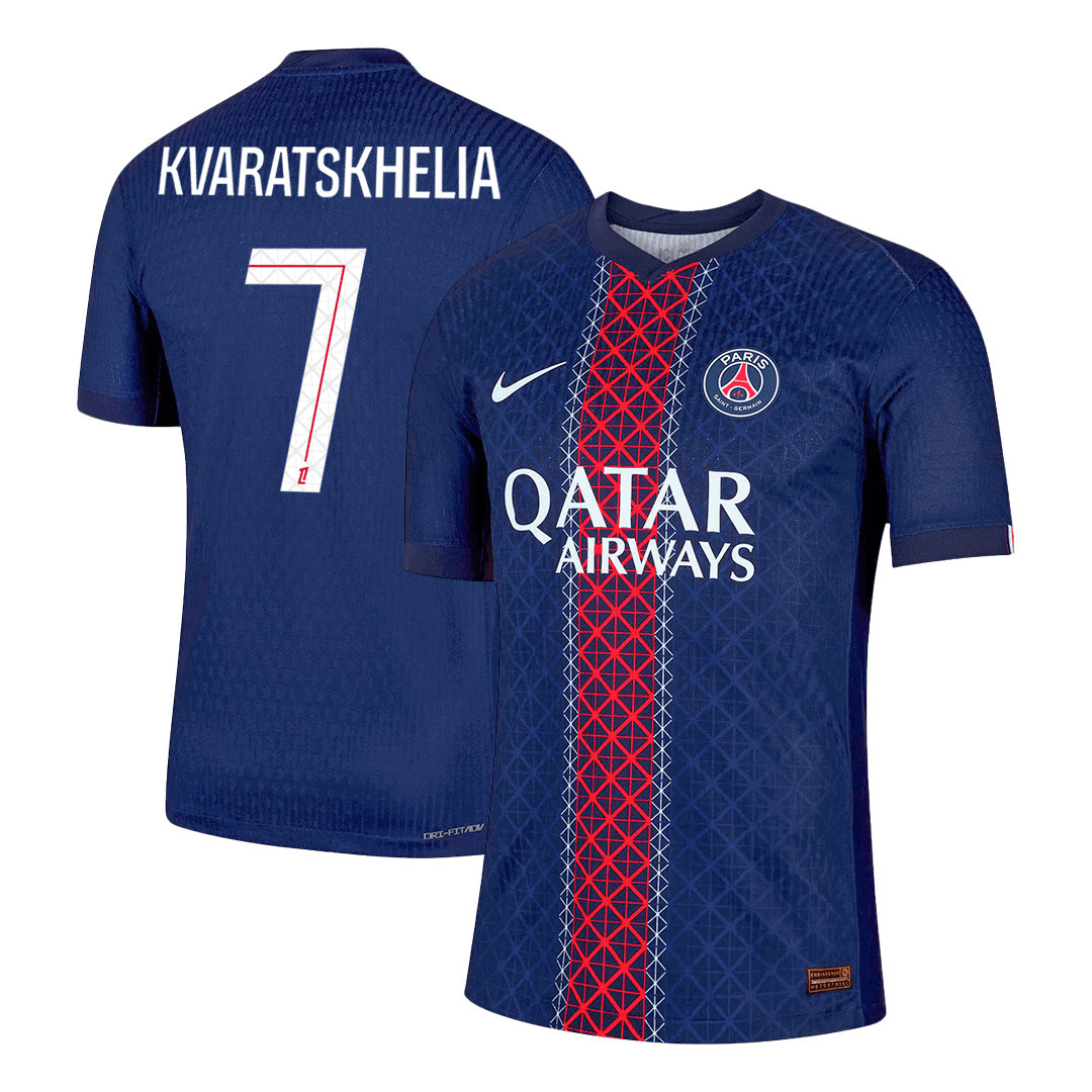 KVARATSKHELIA #7 Men's PSG 2025/26 Player Version Home Soccer Jersey - Slim Fit product view 1