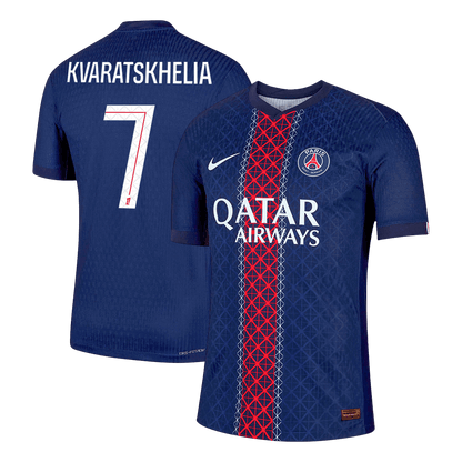 KVARATSKHELIA #7 Men's PSG 2025/26 Player Version Home Soccer Jersey - Slim Fit product view 1