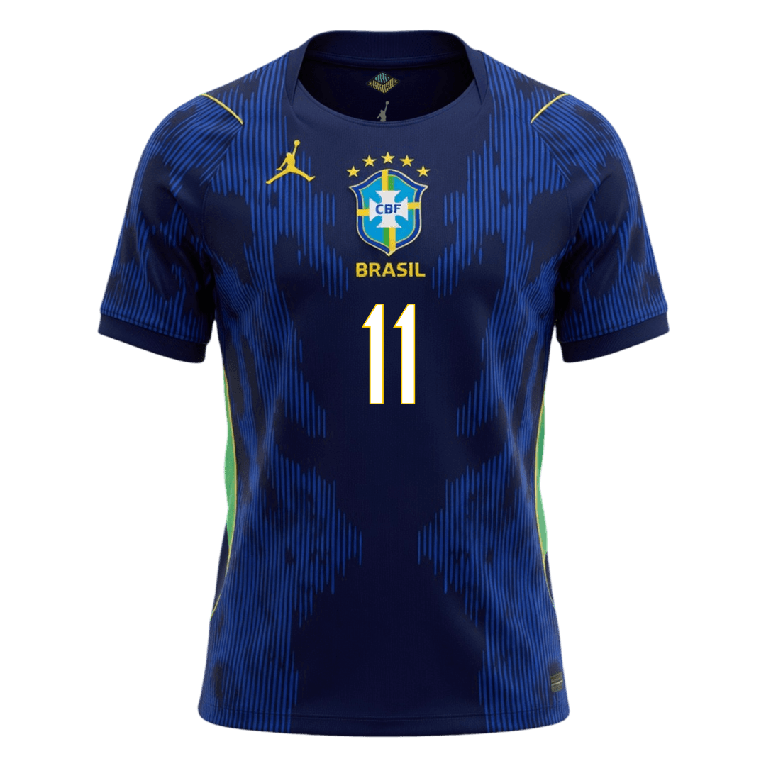 RAPHINHA #11 Men's Brazil World Cup 2026 Away Soccer Jersey product view 8