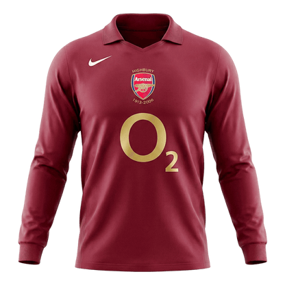 Retro Men's Arsenal 2005/06 Home Long Sleeve Soccer Jersey product view 1
