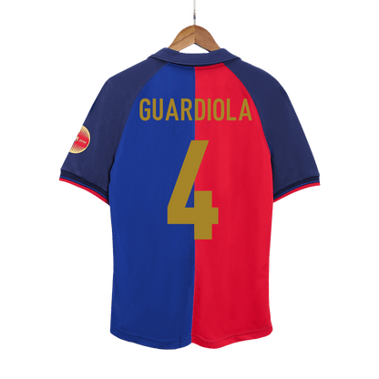 Retro GUARDIOLA #4 Men's Barcelona 1999/00 Home Soccer Jersey product view 1