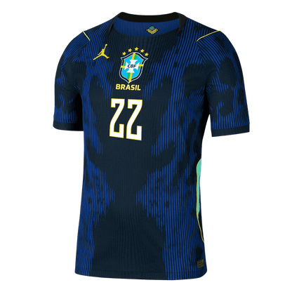JOÃO PEDRO #22 Men's Brazil World Cup 2026 Player Version Away Soccer Jersey - Slim Fit product view 3