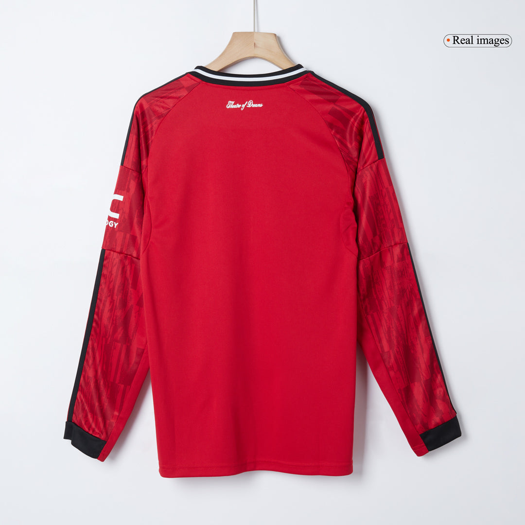 Men's Manchester United 2025/26 Home Long Sleeve Soccer Jersey product view 9