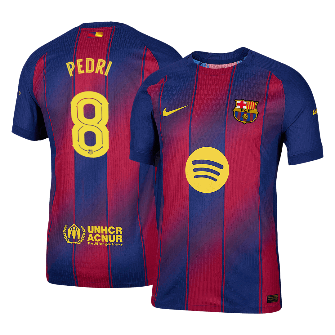 PEDRI #8 Men's Barcelona UCL 2025/26 Player Version Home Soccer Jersey - Slim Fit product view 1