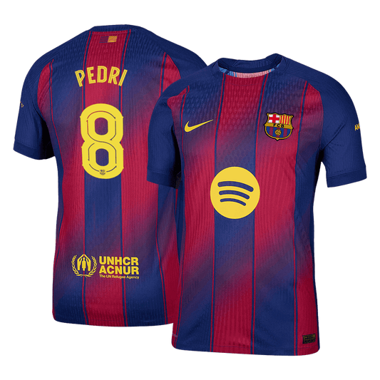 PEDRI #8 Men's Barcelona UCL 2025/26 Player Version Home Soccer Jersey - Slim Fit product view 1