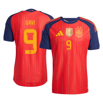 GAVI #9 Men's Spain World Cup 2026 Player Version Champion Edition Home Soccer Jersey - Slim Fit product view 1