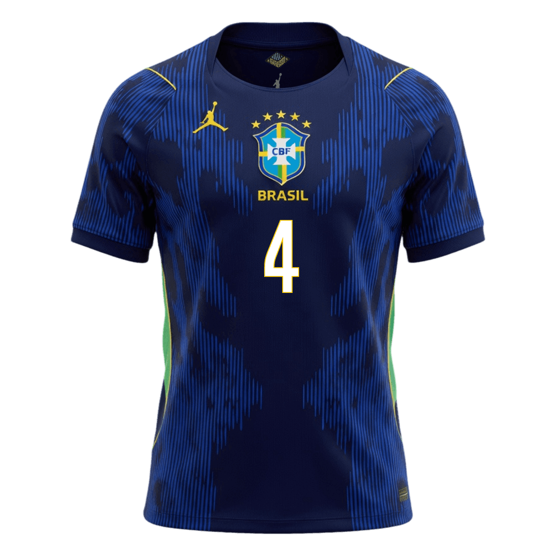 MARQUINHOS #4 Men's Brazil World Cup 2026 Away Soccer Jersey product view 8
