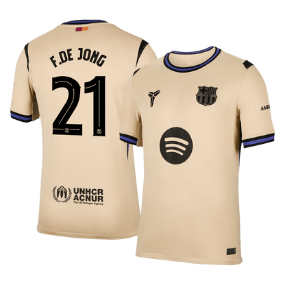 F.DE JONG #21 Men's Barcelona UCL 2025/26 Away Soccer Jersey product view 1
