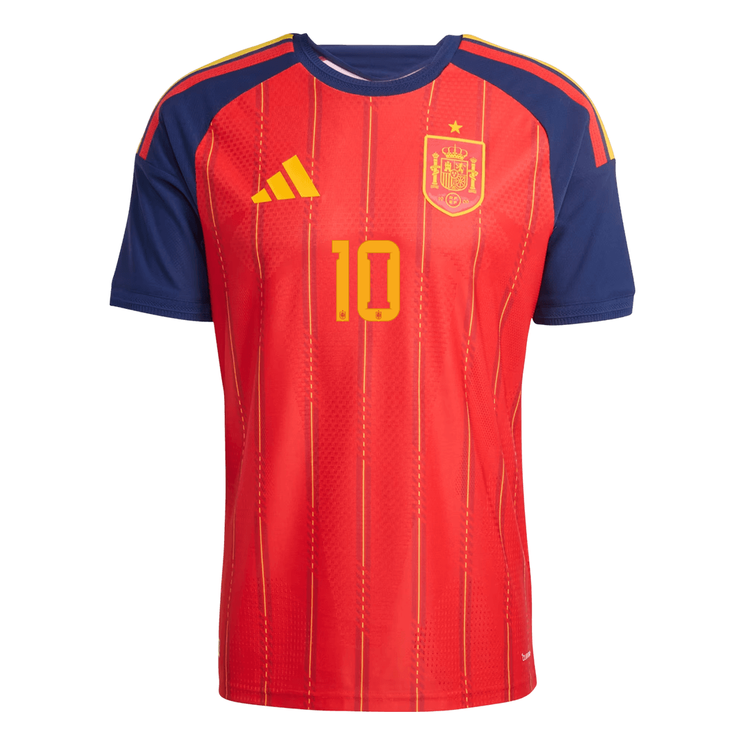 OLMO #10 Men's Spain World Cup 2026 Player Version Home Soccer Jersey - Slim Fit product view 2