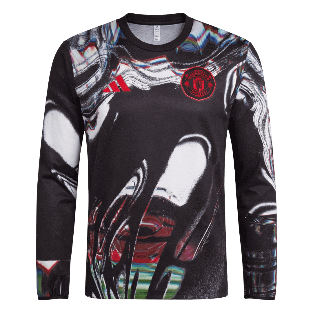 Men's Manchester United 2025/26 Pre-Match Long Sleeve Soccer Jersey product view 1