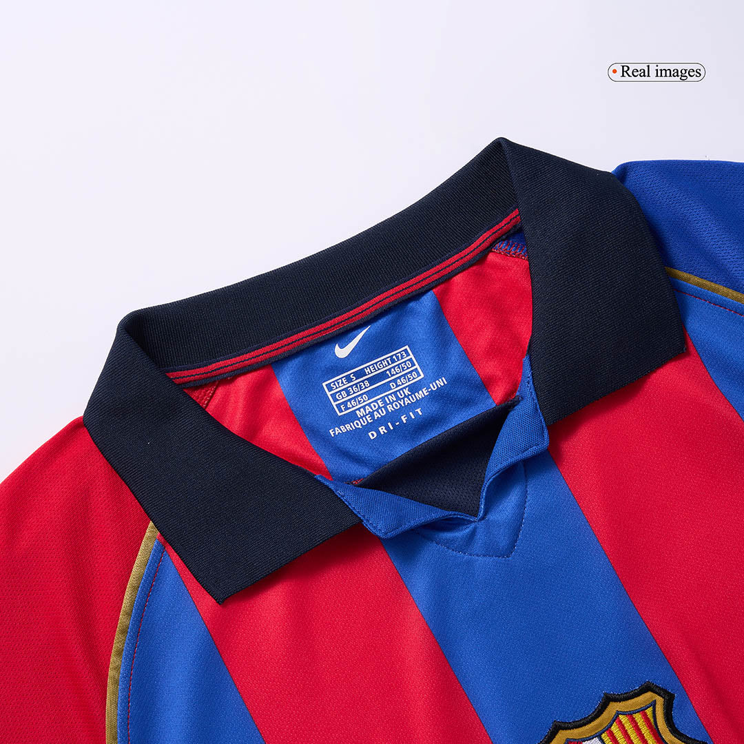 Retro Men's Barcelona 2001/02 Home Soccer Jersey product view 5