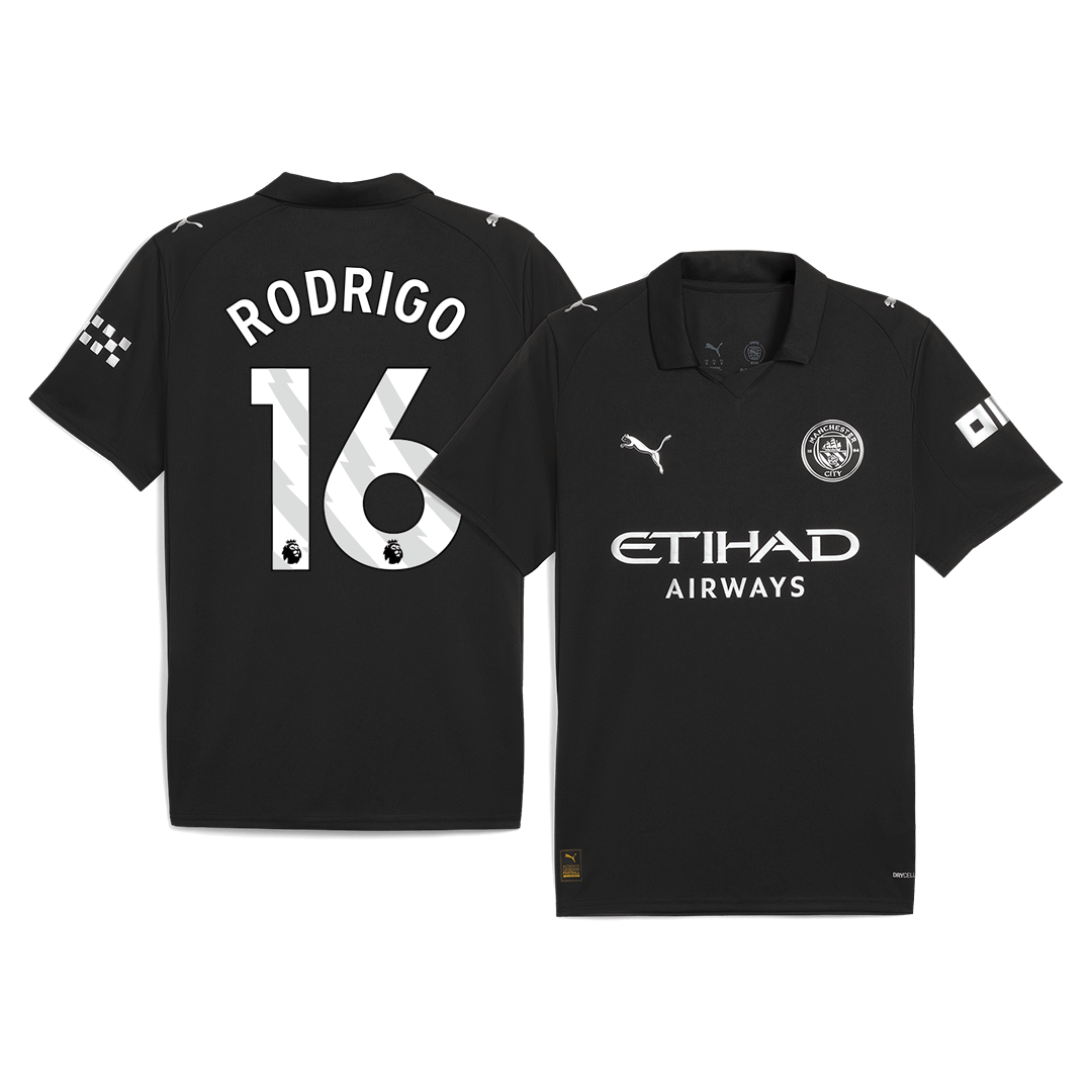 RODRIGO #16 Men's Manchester City 2025/26 Away Soccer Jersey product view 1