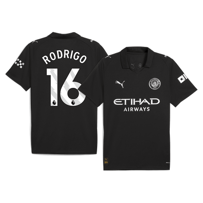 RODRIGO #16 Men's Manchester City 2025/26 Away Soccer Jersey product view 1