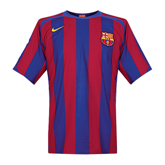 Retro Men's Barcelona UCL 2005/06 Home Soccer Jersey product view 1