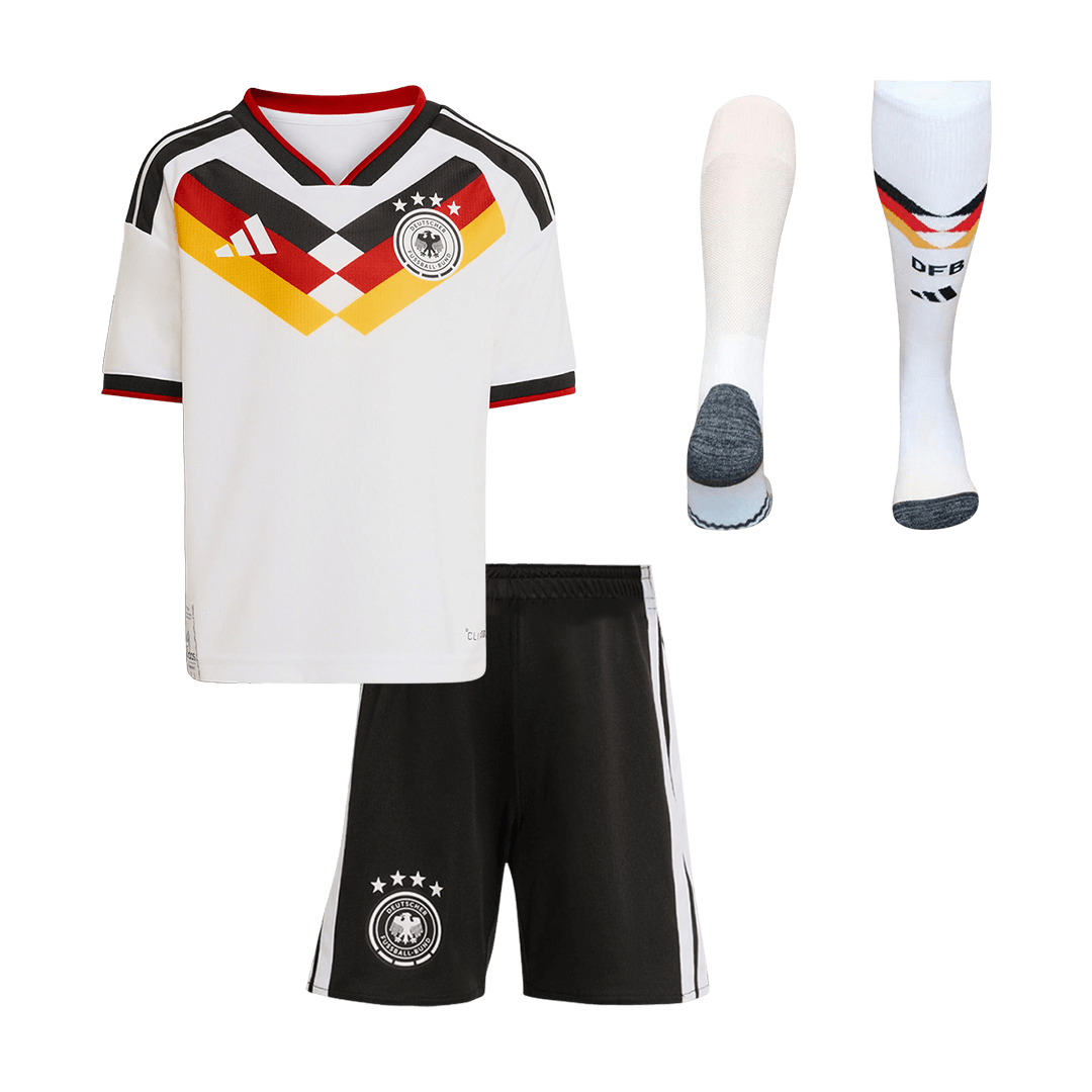 Kid's Germany World Cup 2026 Home Soccer Jersey Full Kit
