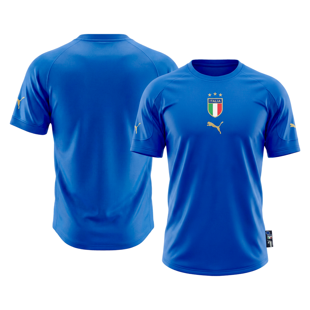 Retro Men's Italy 2004 Home Soccer Jersey product view 7
