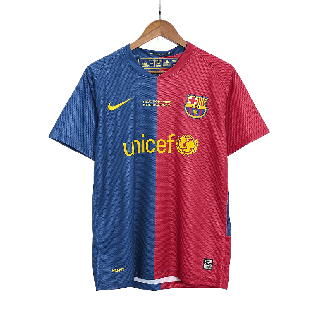 Retro MESSI #10 Men's Barcelona UCL UCL Final 2008/09 Home Soccer Jersey product view 10