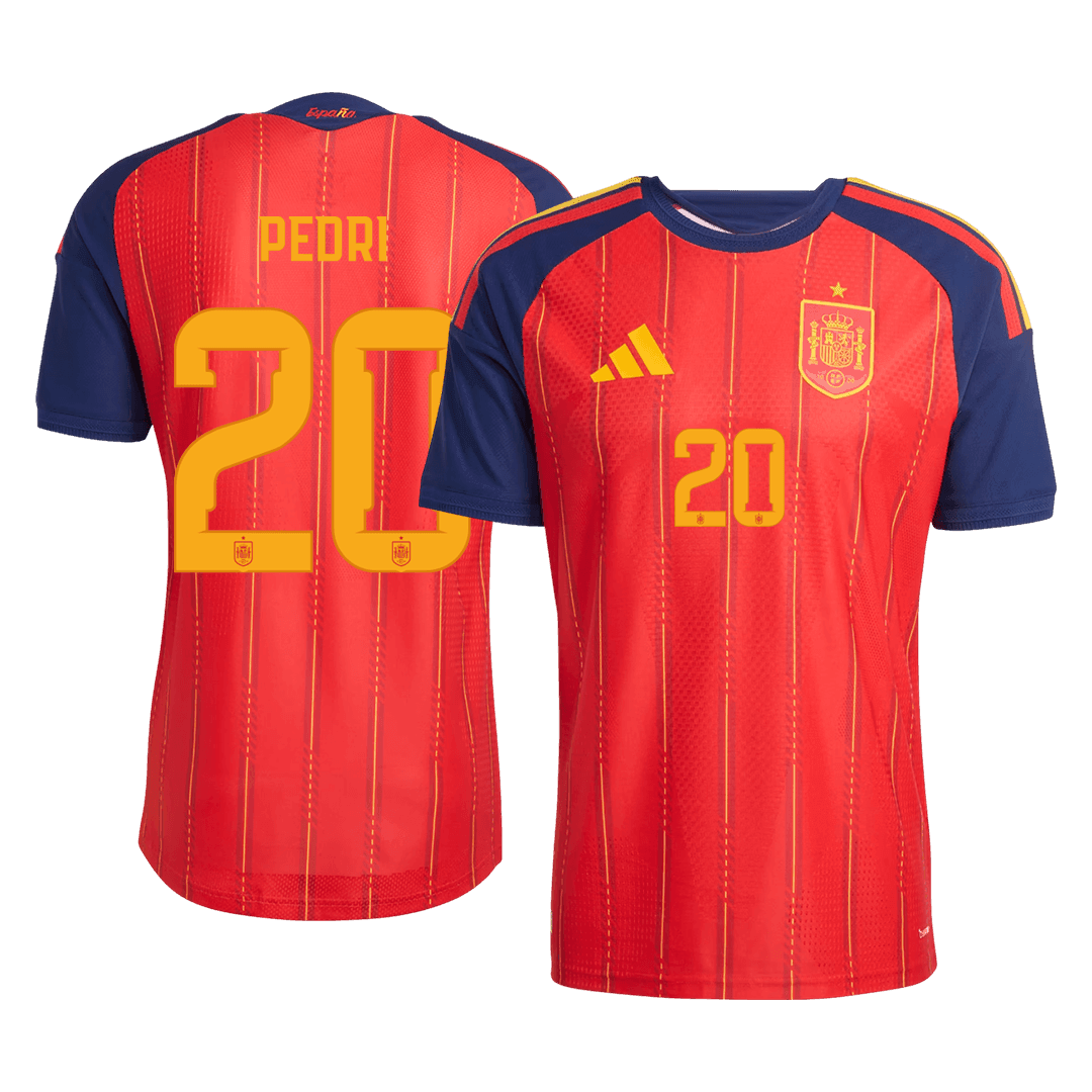 PEDRI #20 Men's Spain World Cup 2026 Player Version Home Soccer Jersey - Slim Fit product view 1