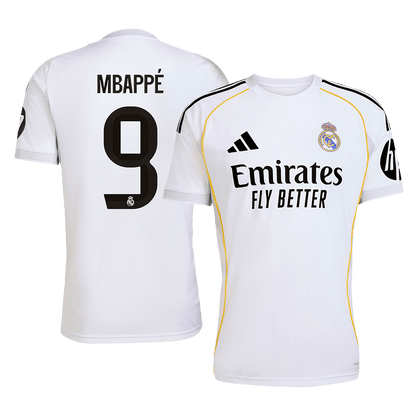 MBAPPÉ #9 Men's Real Madrid 2025/26 Home Soccer Jersey Premium product view 1