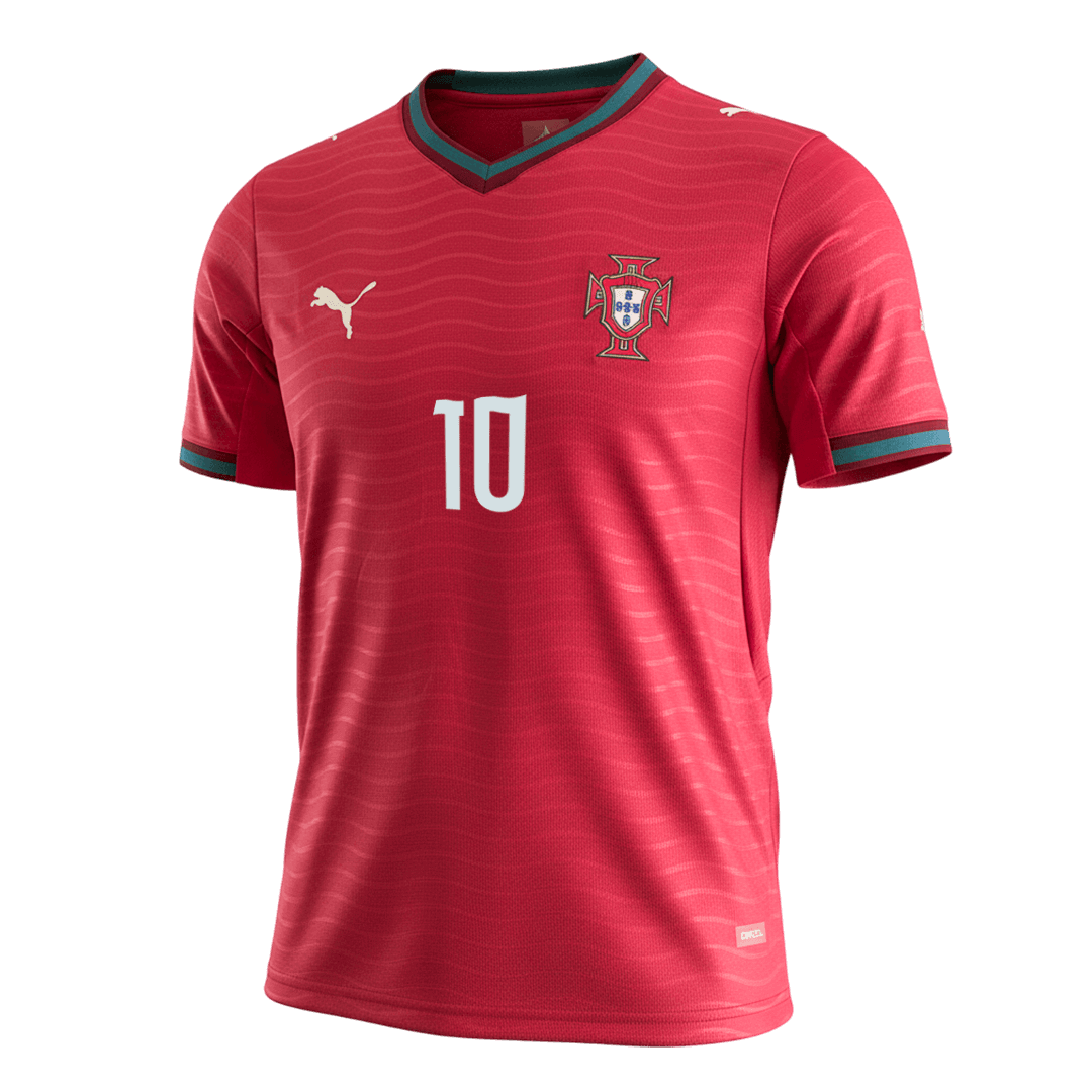 BERNARDO #10 Men's Portugal World Cup 2026 Home Soccer Jersey product view 9