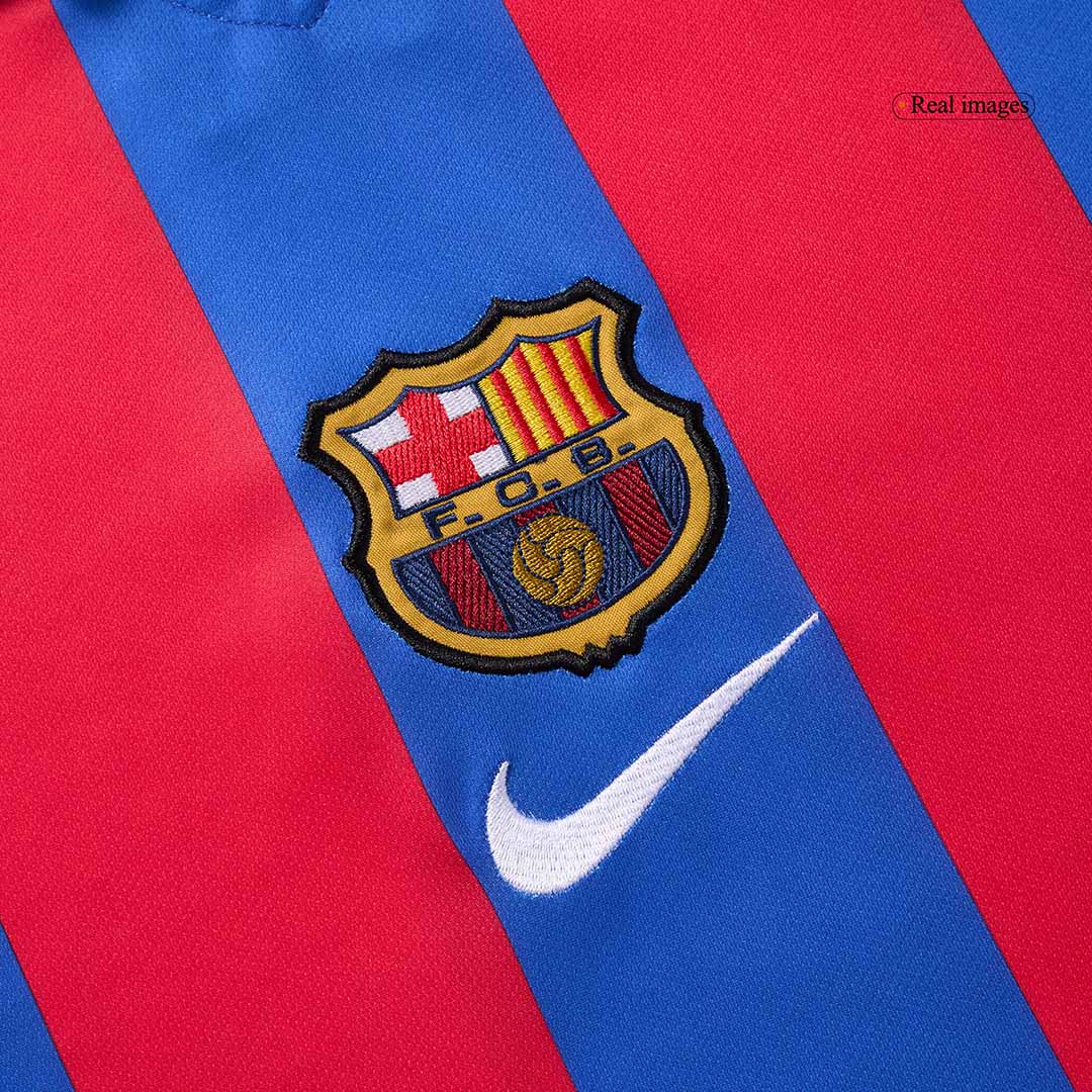 Retro Men's Barcelona 2001/02 Home Soccer Jersey product view 4