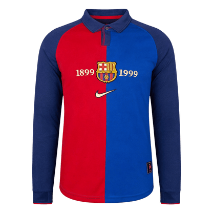 Retro Men's Barcelona 1999/00 Special Long Sleeve Soccer Jersey product view 1