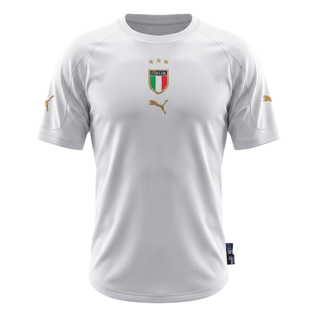 Retro Men's Italy 2004 Away Soccer Jersey product view 1