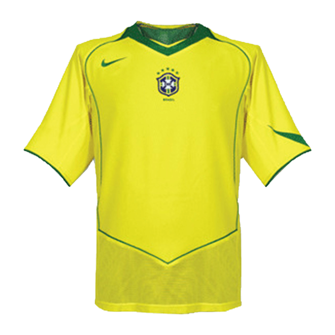 Retro Men's Brazil 2004 Home Soccer Jersey product view 1