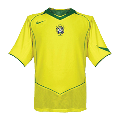 Retro Men's Brazil 2004 Home Soccer Jersey product view 1