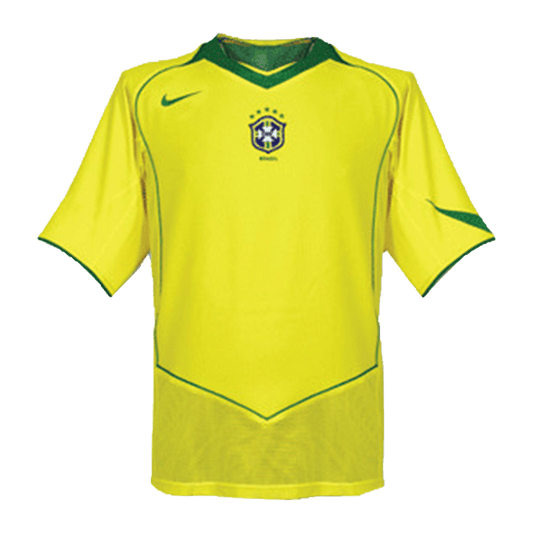 Retro Men's Brazil 2004 Home Soccer Jersey product view 1