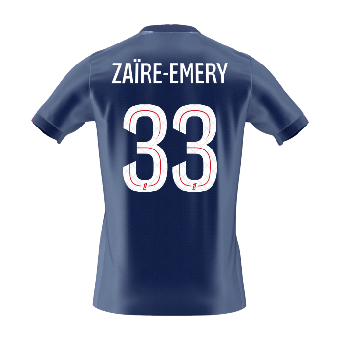 ZAïRE EMERY #33 Men's PSG 2025/26 Home Soccer Jersey Premium product view 8