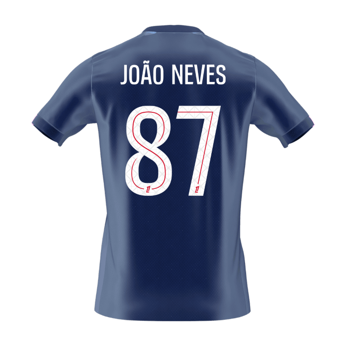 JOÃO NEVES #87 Men's PSG 2025/26 Home Soccer Jersey Premium product view 8