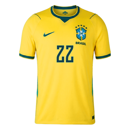 JOÃO PEDRO #22 Men's Brazil World Cup 2026 Home Soccer Jersey Premium product view 5