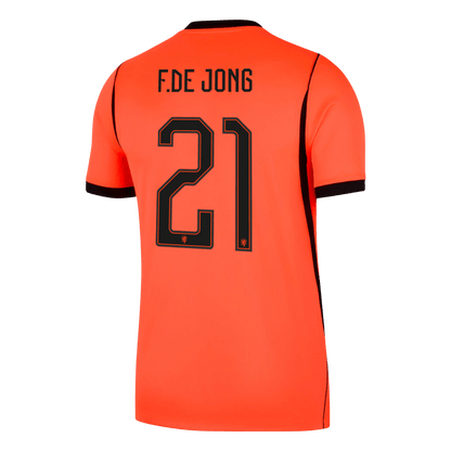 F.DE JONG #21 Men's Netherlands World Cup 2026 Home Soccer Jersey product view 9