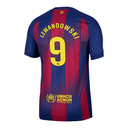 LEWANDOWSKI #9 Men's Barcelona 2025/26 Player Version Home Soccer Jersey - Slim Fit product view 13