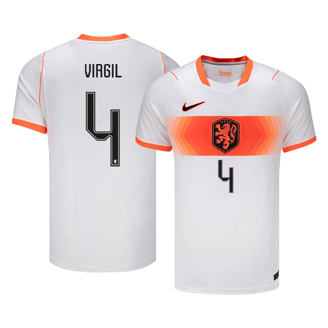 VIRGIL #4 Men's Netherlands World Cup 2026 Away Soccer Jersey product view 1