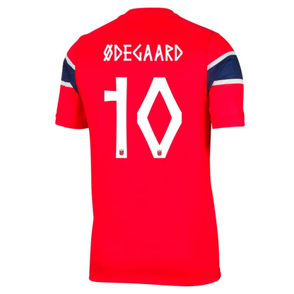 Ødegaard #10 Men's Norway World Cup 2026 Home Soccer Jersey product view 1