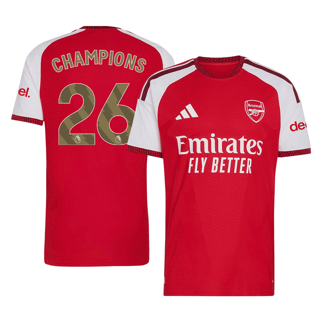 CHAMPIONS #26 Men's Arsenal 2026/27 Player Version Home Soccer Jersey - Slim Fit product view 1