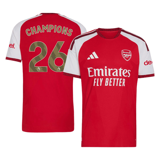 CHAMPIONS #26 Men's Arsenal 2026/27 Player Version Home Soccer Jersey - Slim Fit product view 1