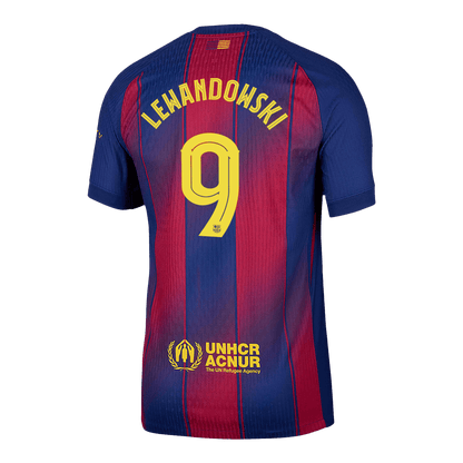 LEWANDOWSKI #9 Men's Barcelona UCL 2025/26 Player Version Home Soccer Jersey - Slim Fit product view 13