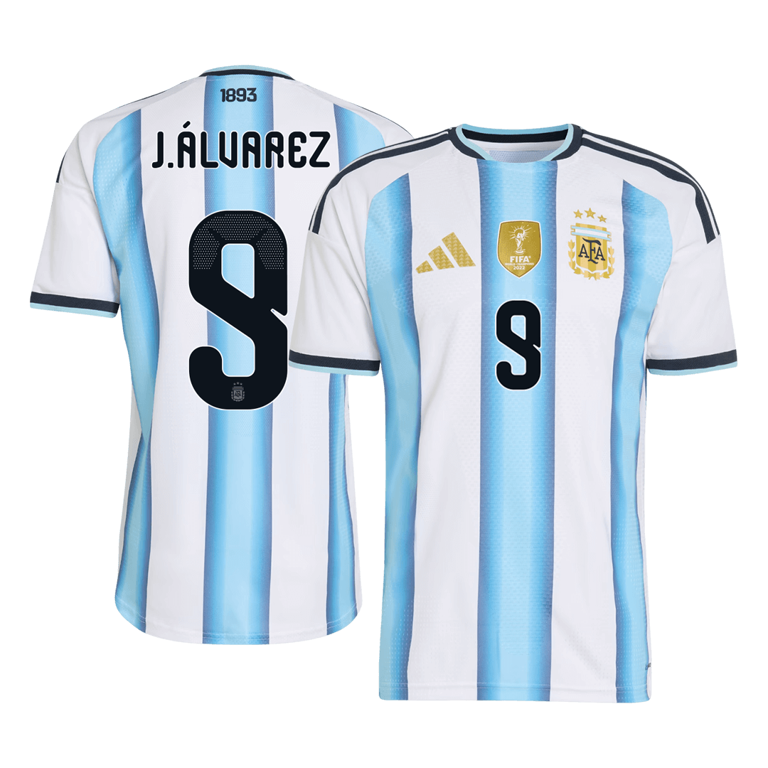 J.ÁLVAREZ #9 Men's Argentina World Cup 2026 Player Version Home Soccer Jersey - Slim Fit product view 1