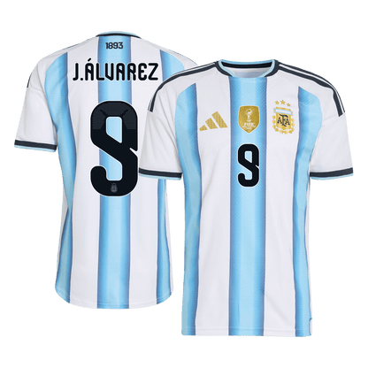 J.ÁLVAREZ #9 Men's Argentina World Cup 2026 Player Version Home Soccer Jersey - Slim Fit product view 1