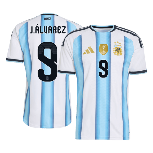 J.ÁLVAREZ #9 Men's Argentina World Cup 2026 Player Version Home Soccer Jersey - Slim Fit product view 1