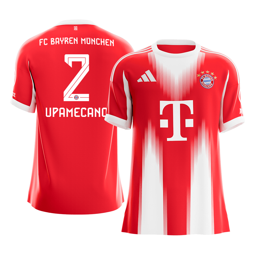 UPAMECANO #2 Men's Bayern Munich 2025/26 Home Soccer Jersey Premium product view 1