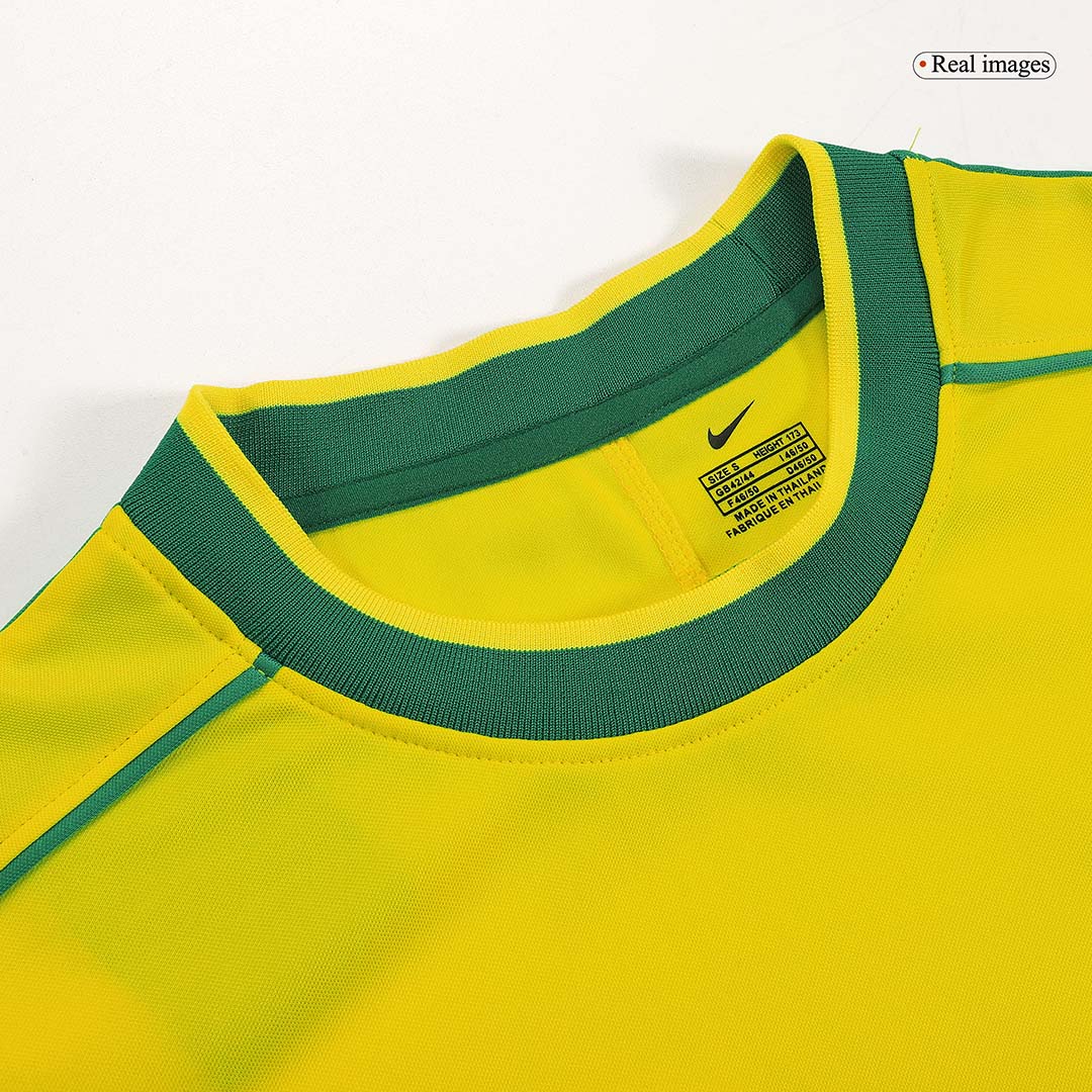 Retro Men's Brazil 1998 Home Soccer Jersey product view 7