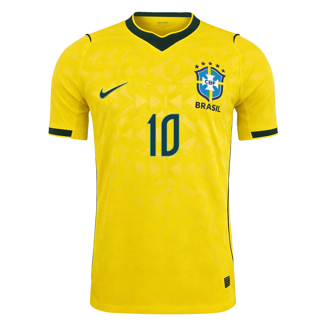 NEYMAR JR #10 Men's Brazil World Cup 2026 Player Version Home Soccer Jersey - Slim Fit product view 2