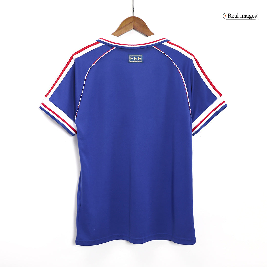 Retro Men's France World Cup 1998 Home Soccer Jersey product view 8