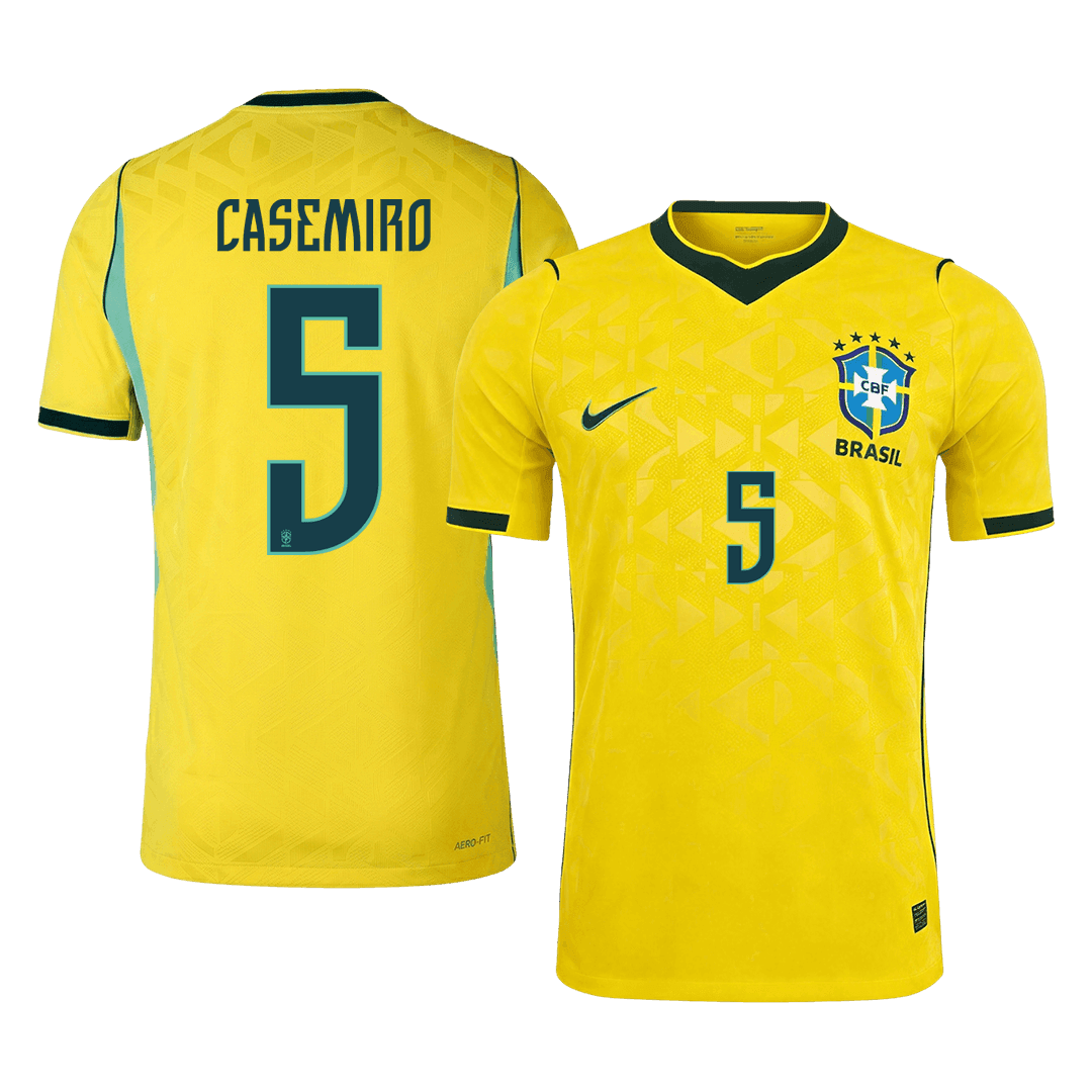 CASEMIRO #5 Men's Brazil World Cup 2026 Player Version Home Soccer Jersey - Slim Fit product view 1