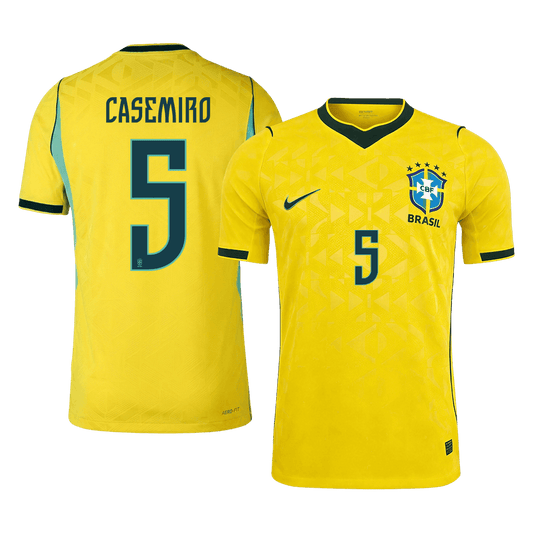 CASEMIRO #5 Men's Brazil World Cup 2026 Player Version Home Soccer Jersey - Slim Fit product view 1